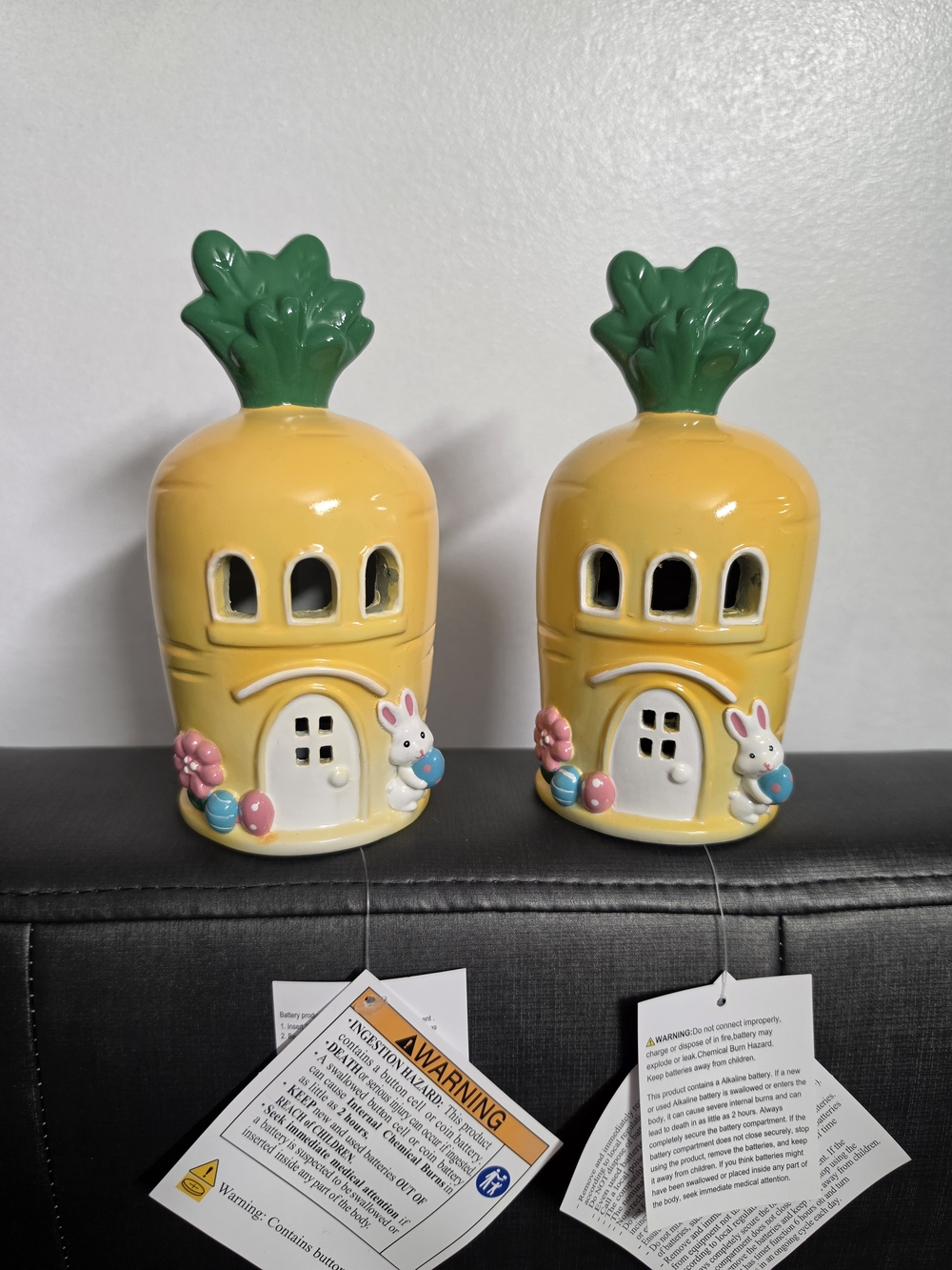 Lot of 2 Lit Polyresin Easter Carrot House Lamp Spritz limited-edition 2026 New
